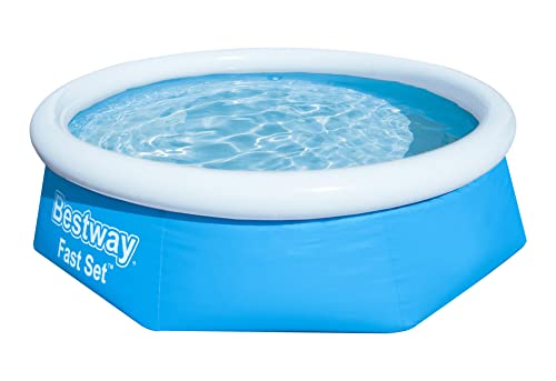 BESTWAY Fast Set Piscina Redonda Hinchable Autoportante 244 x 66 cm, 2.100 L con Válvula de Drenaje.