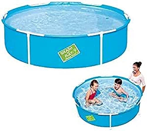 BESTWAY 56283 - Piscina Desmontable Tubular Infantil Mi Primera Piscina 152x38 cm 580 Litros con Válvula de drenaje Marcos Anticorrosión y Parche de Reparación