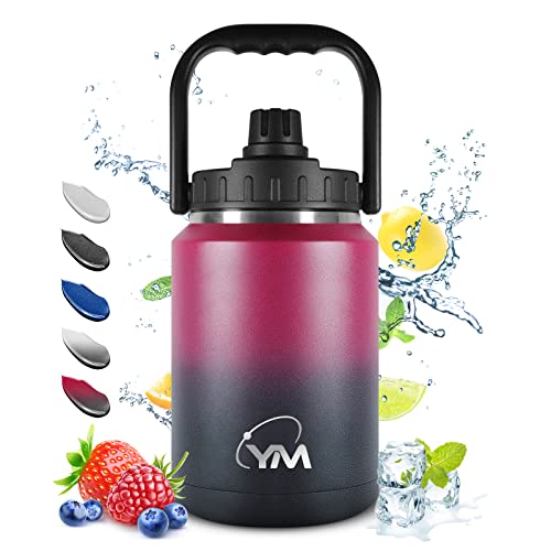 KollyKolla Botella Agua 2l, Grande Botella Termica 1900ml, Botella de Acero Inoxidable, Botella 2 Litros, 24H Frio / 12H Calor de Bebida, Libre BPA Cantimplora 2L, para Camping, Hogar, Viajes