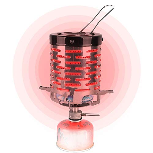 ALIXIN-Estufa de camping portátil Mini estufa de calentamiento de carpa,adaptador de calentador de estufa para mochilero al aire libre Senderismo Viajar BBQ y estufa de gas butano Quemador Pesca.