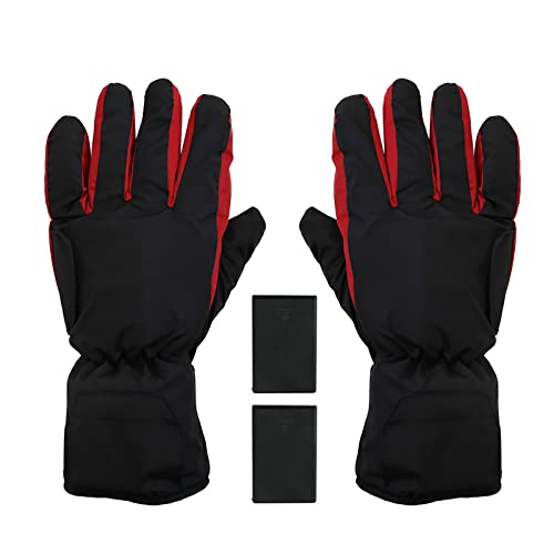 Calentador De Agua A Gas Precio Guantes eléctricos para Hombres y Guantes para Acampar Esquí para Mujeres con calefacción Senderismo Calor al Libre eléctrica Equipo de Deportes de (Red, One Size)