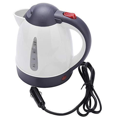 Hervidor de agua para coche, 1000ml hervidor portátil 12V calentador de agua, hervidor agua eléctrico para camión camping viaje
