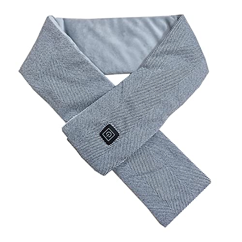 Caldera Gas Ciudad Bufanda de calefacción Inteligente de Invierno Calentamiento eléctrico USB Collar de Cuello Cálido Escudo frío Hombro Cálido Cálido Regalo de Invierno Frigoríficos (Grey, One Size)