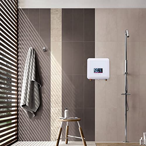 Calentador de agua eléctrico de 30 – 55 °C, 7500 W, 220 V, para cocina, baño y lavadora, etc