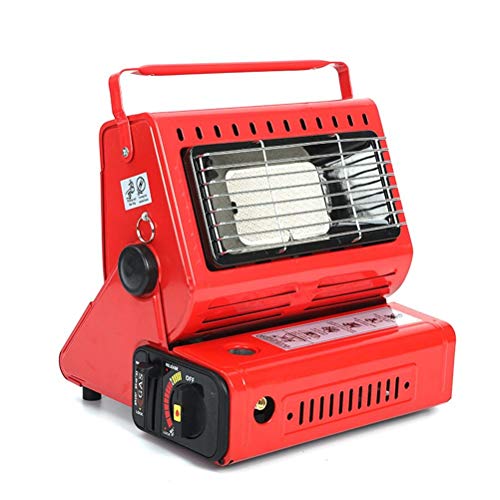 Calentador de Butano para Exteriores, Calentador de Propano Ajustable Calentador de Gas Licuado Portátil para Exteriores para Acampar Al Aire Libre Sitio de Trabajo Caza (Rojo)